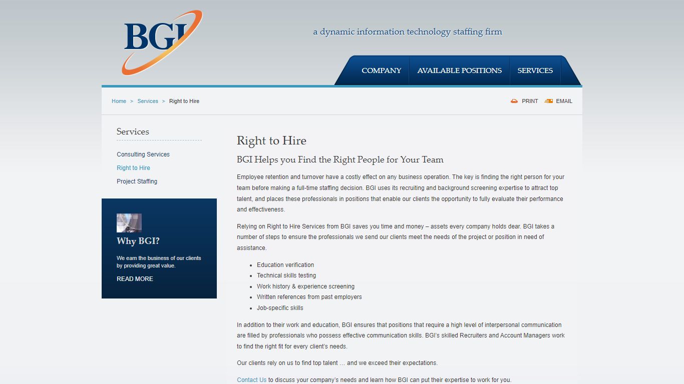 Right to Hire - Services | Bicitis Group